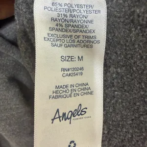 Angels Gray Crewneck Sweater with Sun and Stripes thumbnail 5