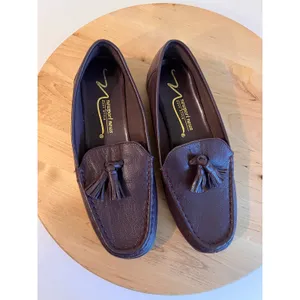 Purple Genuine Leather Tassel Loafer Slip on Shoe Size Women's 5 Deadstock NEW thumbnail 8