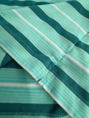 Nike Golf Men's Green Striped Polo Shirt thumbnail 2