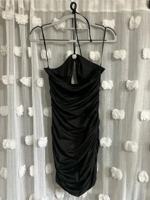 Princess Polly Black Ruched Halter Bodycon Dress thumbnail 2