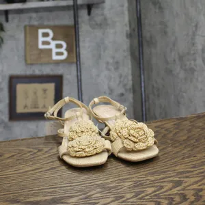 NWT A New Day Womens Esme Floral Crochet Kitten Heels 92979007 Tan Brown 6M thumbnail 7