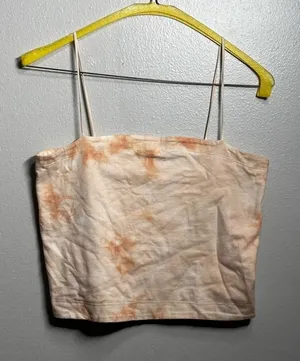American Eagle Women Orange Tie Dye Crop‎ Top Size Large. thumbnail 1