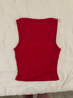 Princess Polly red crop top thumbnail 2