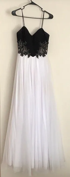 Blondie Nites Black and white gown thumbnail 6