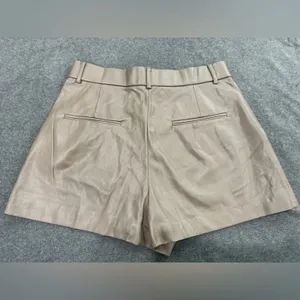 Zara High Waist Tan Shorts Size L thumbnail 2