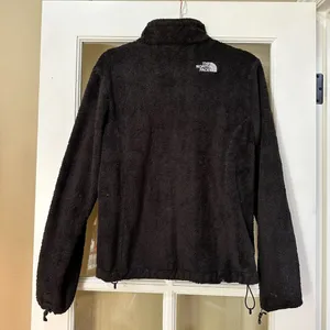 NORTH FACE Black Faux Fur Zip Up Jacket - Medium thumbnail 5