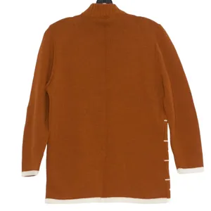 Vintage Sweater Geometric Intarsia Mod Retro 60s Mock Neck Minimalist Preppy M thumbnail 2