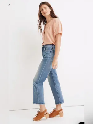 Madewell SLIM WIDE LEG Crop Jeans thumbnail 4