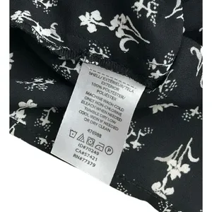 Ann Taylor Black White Flutter Sleeve Floral Top Size L | 41-46 thumbnail 4