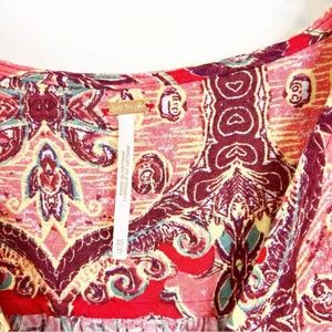 Free People Falling For You V Neck Bohemian Blouse Women's Size XS‎ Boho Chic thumbnail 6