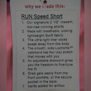၁၇Lululemon Run: Speed Short Pink Shell / Classic Stripe White Pink Shell / Blac thumbnail 9