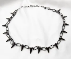 Spike Necklace in Gunmetal thumbnail 1