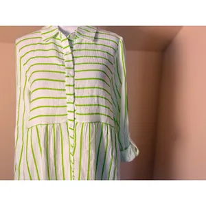 Anne Cole Ibiza Shirt Dress Womens S Lime Green NEW Striped Cotton Cover Up‎ thumbnail 7