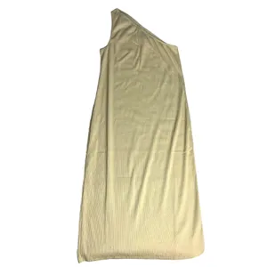 Gap Women's M Rib One-Shoulder Midi Dress‎ Tan Neutral Ribbed Casual thumbnail 2