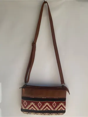 Canyon Sky Southwest canvas carpet bag western clutch crossbody purse boho thumbnail 2