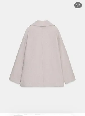 Zara soft double breasted coat thumbnail 3