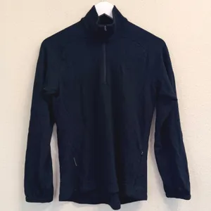 Icebreaker Sport 320 Black Merino Wool Quarter Zip Pullover Sweater Women's M thumbnail 1