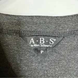 ABS by Allen Schwartz Front Zip Long‎ Sleeve Top Size Small Petite thumbnail 3