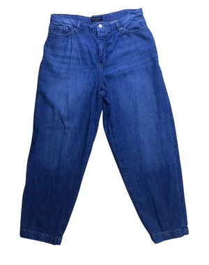 Banana Republic Barrel Jean Womens 31/12‎ Blue Excellent Tapered High Rise Denim thumbnail 1
