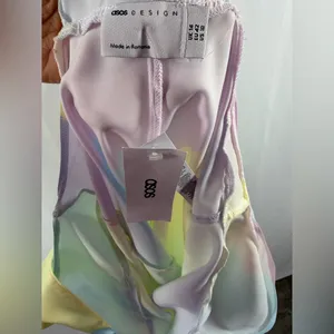 NWT ASOS Design Bias Cut Plunge Satin Racerback Mini Dress‎ Size 10 thumbnail 7