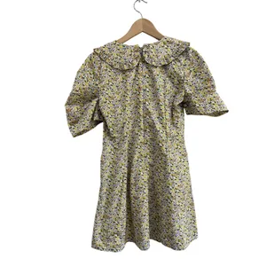Anthropologie Floral Mini Dress‎ Peter Pan Collar Cottagecore Sz 8 thumbnail 5
