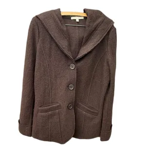 A. Giannetti size S boiled wool cardigan with hood. thumbnail 2