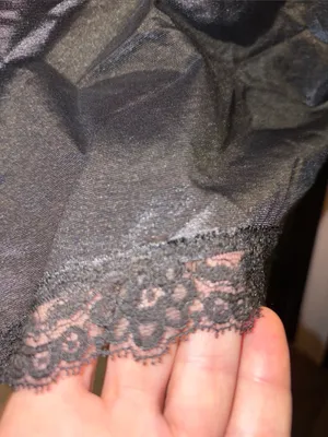 70s Vintage Black Lace Trim Slip Chemise Dress or Sleepwear Loungewear Small 4/6 thumbnail 12
