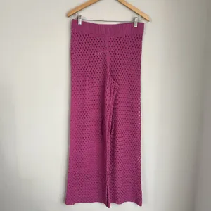 Free People Beach Sola Knit Coverup Pants Size Medium in Fuchsia Pink thumbnail 3