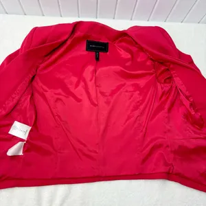 BCBGMaxAzria Bright Red Suit Jacket Sexy Tapered Crop Feminine‎ Size S thumbnail 5