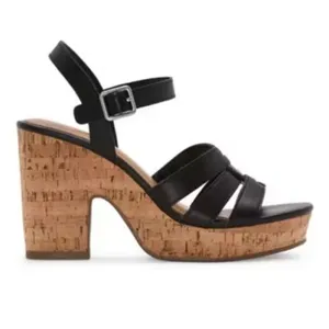 a.n.a‎ Billie Heeled Sandals Open Toe Strap Black Size 9.5M Cute Shoes JCPenney thumbnail 2