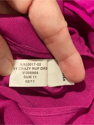 Banana Republic Purple Fuchsia Silk Ruffle Tank Mini Dress Drawstring Waist. XL thumbnail 5