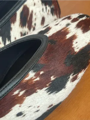 Steve Madden Leni Cow Print Hair Calf Flats Women's Sz 8.5 M Western Boho Shoes thumbnail 11