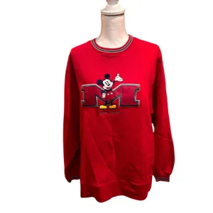 Vintage 90s Disney Store‎ Mickey Mouse Sweatshirt Red Small NWT USA thumbnail 2