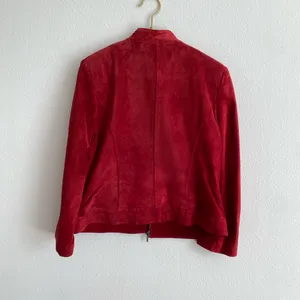 Valerie Stevens Women's Leather Red Motto Jacket - Large thumbnail 6