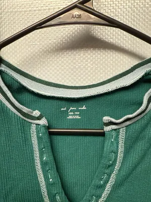 Out From Under Go For Gold Seamless Teal Ribbed Crop Top XS/S thumbnail 2