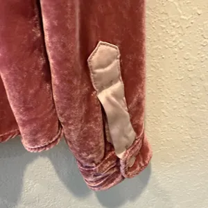 FREE PEOPLE x CP SHADES Cara Velvet Button Down‎ Shirt in Pink size Small thumbnail 5