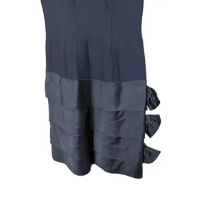 Claire Angrist Vintage Black Tiered Bow Cocktail Dress Sleeveless Scoop‎ Neck thumbnail 3