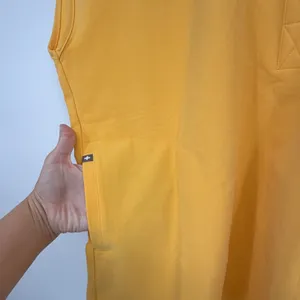 NWT FIGS Rafaela Oversized Scrub Top M Lifesaver Yellow Mandarin Collar thumbnail 3