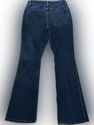 No Boundaries Women’s Flare Jeans Size 6‎ Dark Wash Stretch Denim Y2K thumbnail 3