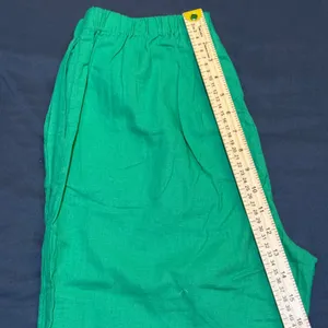 Commense Oversized Linen Tied Two Piece Pants Set in Green Size Small thumbnail 6