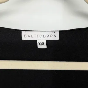 Baltic Born XXL Black‎ Satin Wrap Maxi Dress Short Flutter Sleeve V-Neck Formal thumbnail 5
