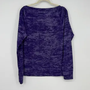 Nike NFL‎ Minnesota Vikings Women Medium Purple Space Dye Long Sleeve Top thumbnail 2