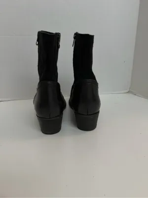 H by Hudson Riley Boots Leather Zippers Western Festival Cowgirl Boho Black thumbnail 3