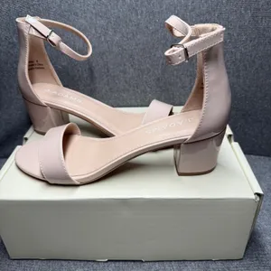 Block Heel Ankle Strap Sandals Nude J. Adams 8‎ thumbnail 1