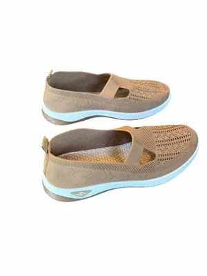 Breathable Knit Walking Sneakers – Lightweight Slip-On Comfort Shoes thumbnail 3