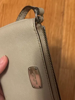 Michael Kors Taupe Wristlet Clutch thumbnail 5