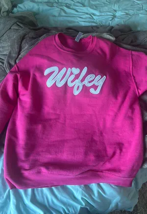 Wifey Bride Fiancé Crewneck thumbnail 3