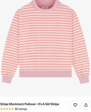 Parke it’s a girl pink stripe mockneck thumbnail 2