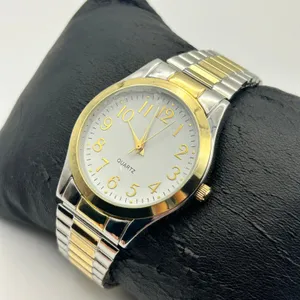 Accutime Watch Corp Two-tone St. Steel Classic Men’s Watch Working New Battery thumbnail 2