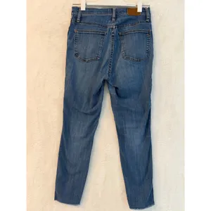 Madewell 10‎ High-Rise Skinny Crop Jeans Womens 26 Button Fly Raw Hem Blue Denim thumbnail 5